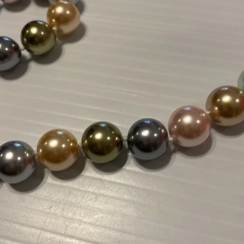 Kenneth Jay Lane Designer 2009 Ingural Multi -Pearl Necklace women Vintage - Picture 7 of 8